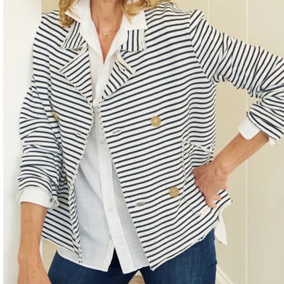 Frank & Eileen Jackets & Blazers - FRANK & EILEEN mini stripe Belfast jacket